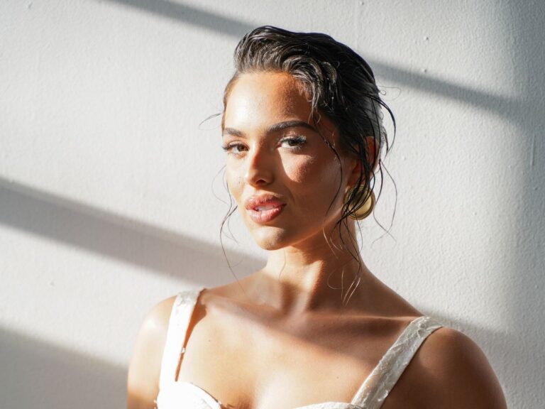 Aileen Cerchiara, Miss Florida USA 2026, in natural window light during New York Fashion Week